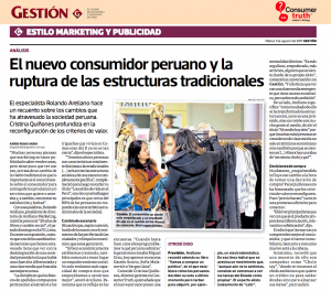 El nuevo consumidor peruano y la ruptura de las estructuras tradicionales